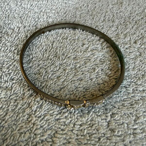 Women's Unbranded Silver Tone Rhinestone Bangle Bracelet One Size